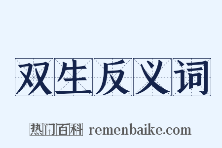 双生反义词是什么意思的图片